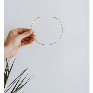 Hammered Brass Neck Cuff